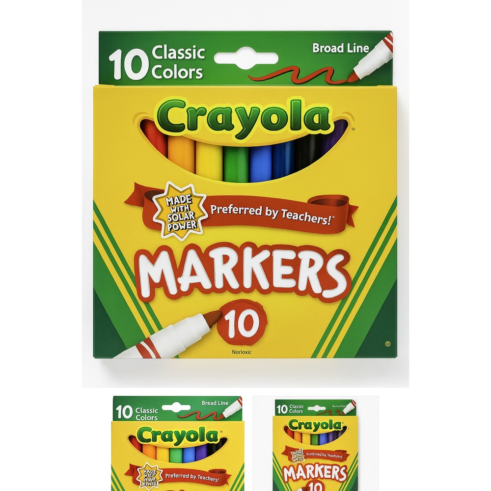 Crayola‎ Broad Line Markers — 10 ct Classic Colors, New